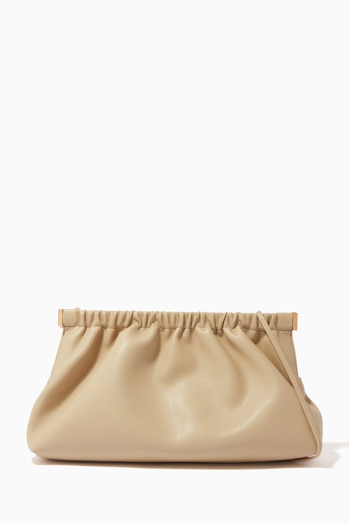 

The Bar Clutch in Vegan Nappa, Grey
