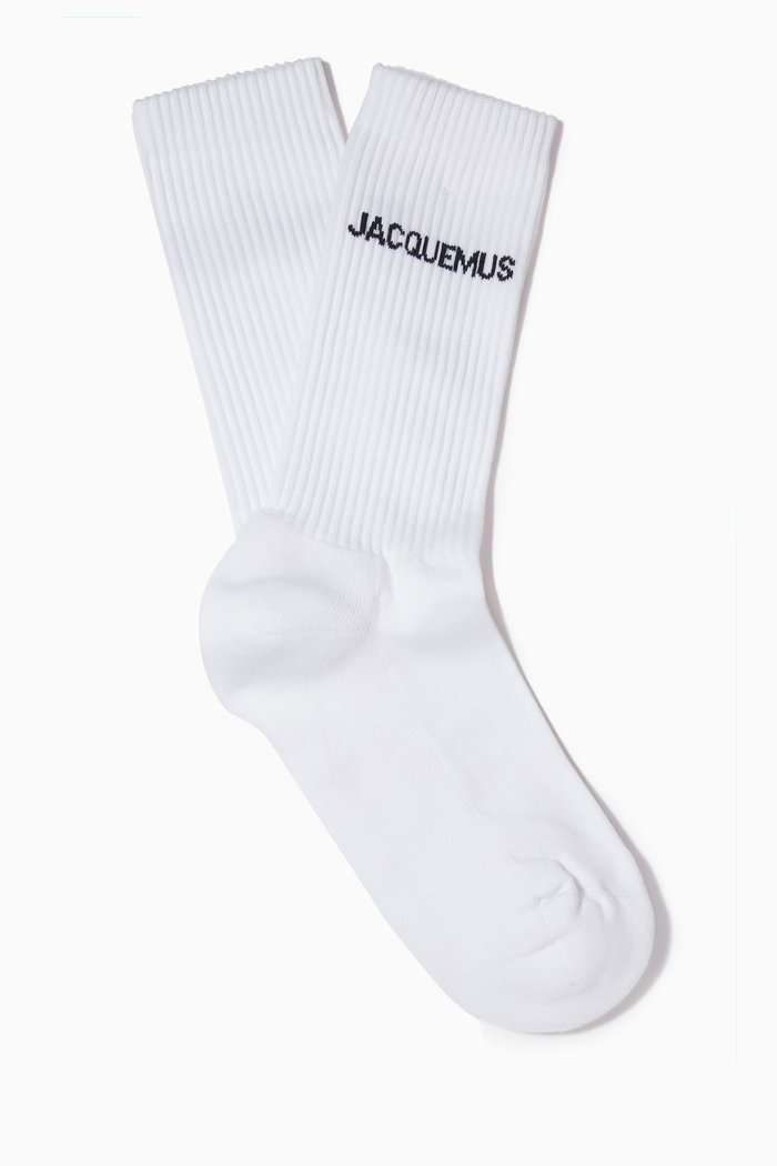 

Les Chaussettes Jacquemus in Ribbed Cotton, White