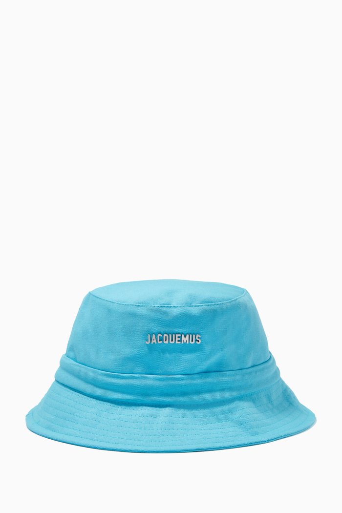 

Le Bob Gadjo Bucket Hat in Cotton, Blue