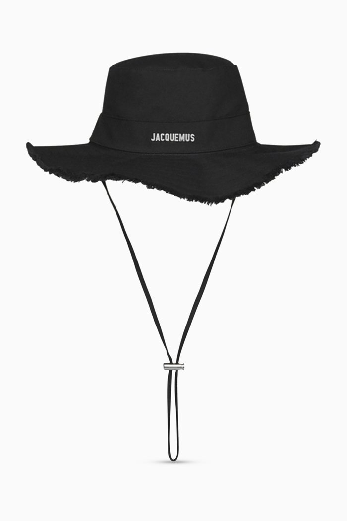 Le bob Artichaut Bucket Hat in Cotton, Black