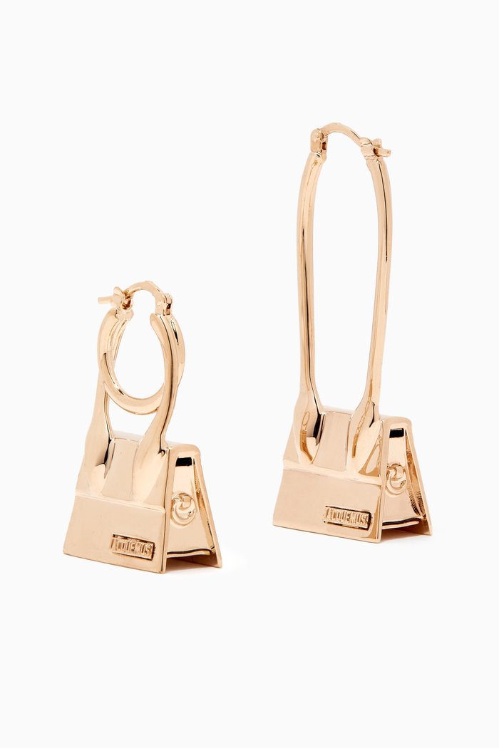 

Les Creoles Chiquito Nœud Asymmetrical Earrings, Gold