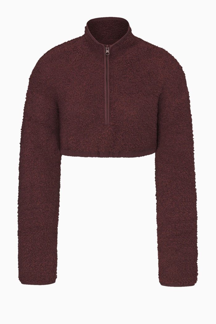 

Cozy Knit Cropped Pullover, Brown