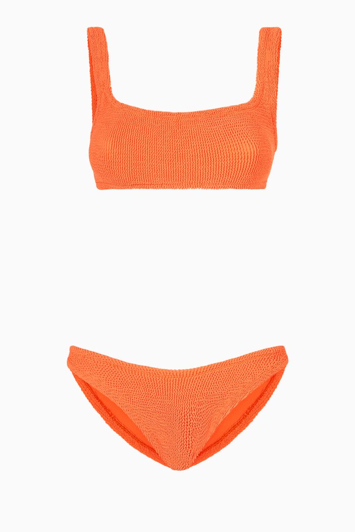 Xandra Bikini Set in Stretch Nylon, Orange