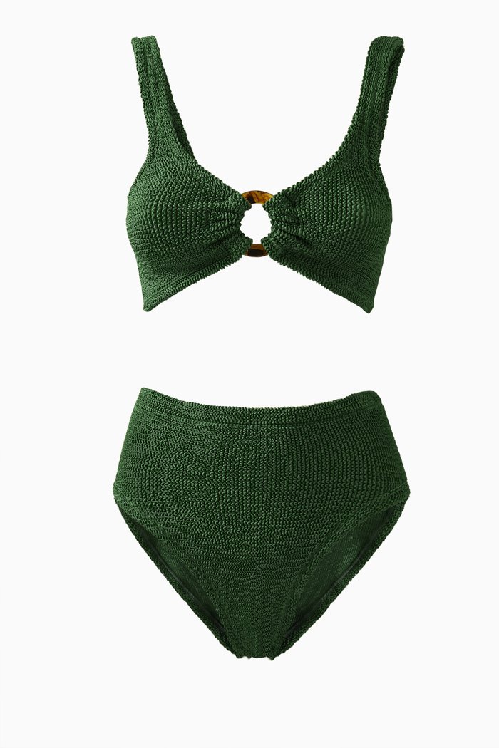 

Nadine Bikini Set in Stretch Nylon, Green