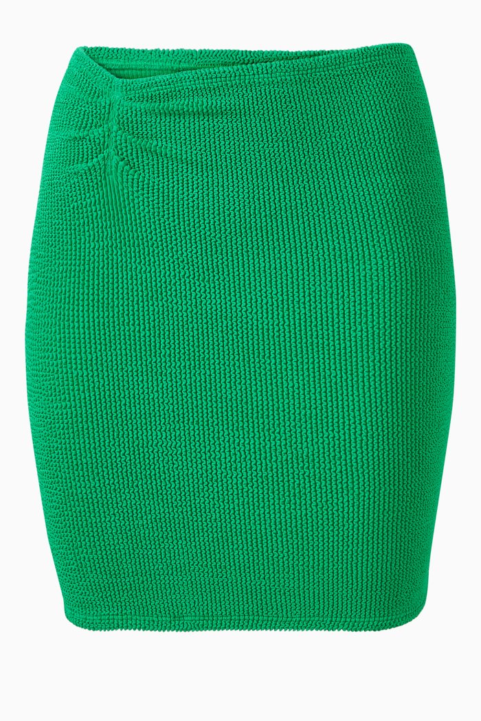 

Mini Skirt in Crinkle Nylon, Green