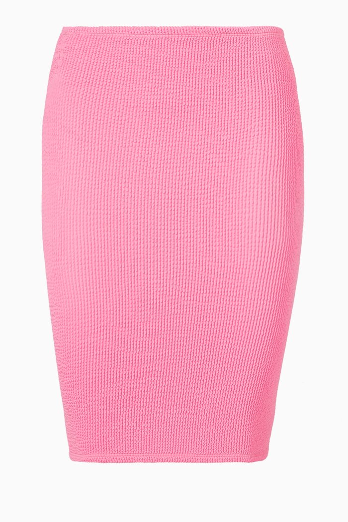 

Mini Skirt in Crinkle Nylon, Pink