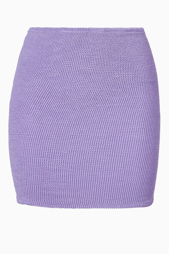 

Mini Skirt in Crinkle Nylon, Purple