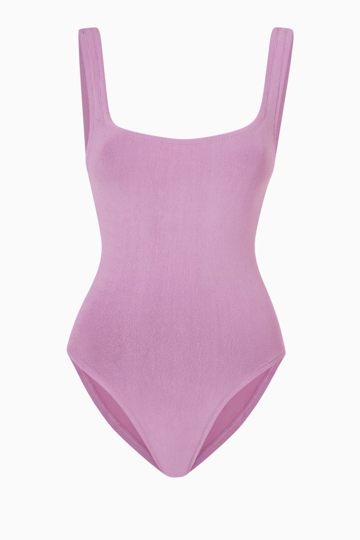 

Square Neck Nile Swimsuit in Stretch Nylon, Purple