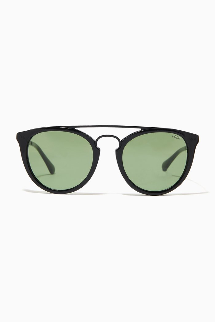 

Pilot Sunglasses in Acetate & Metal, Black