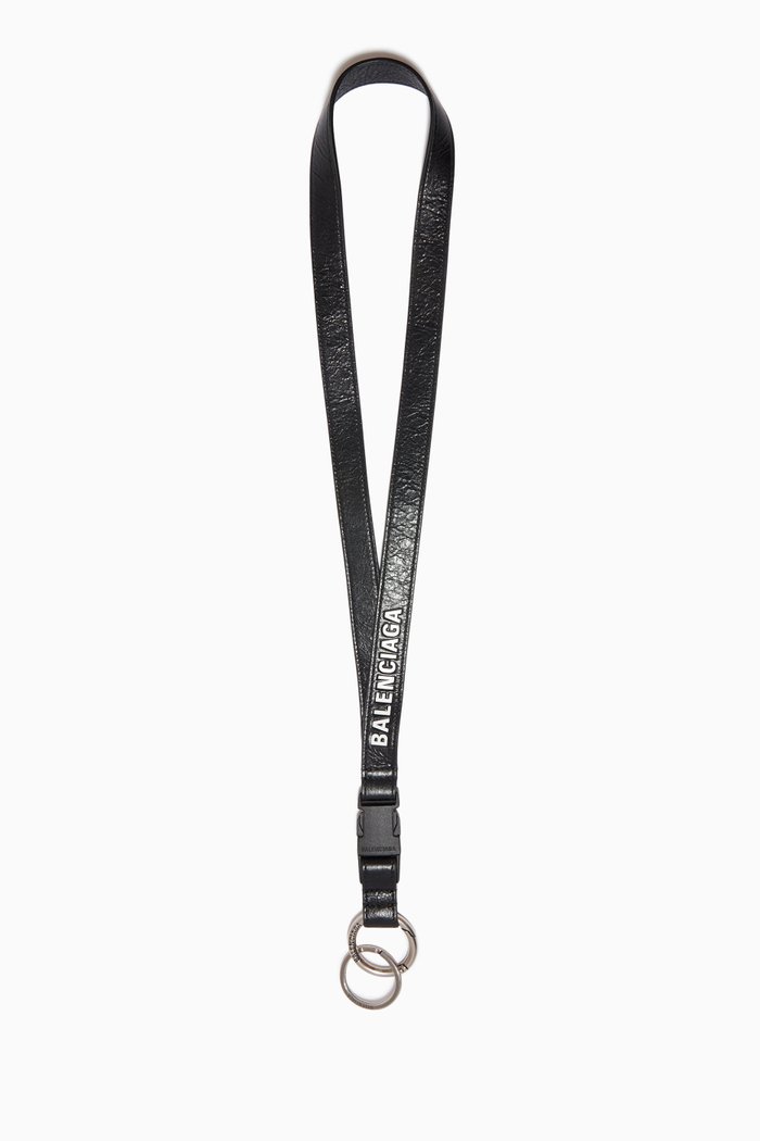 

Explorer Lanyard in Arena Lambskin, Black