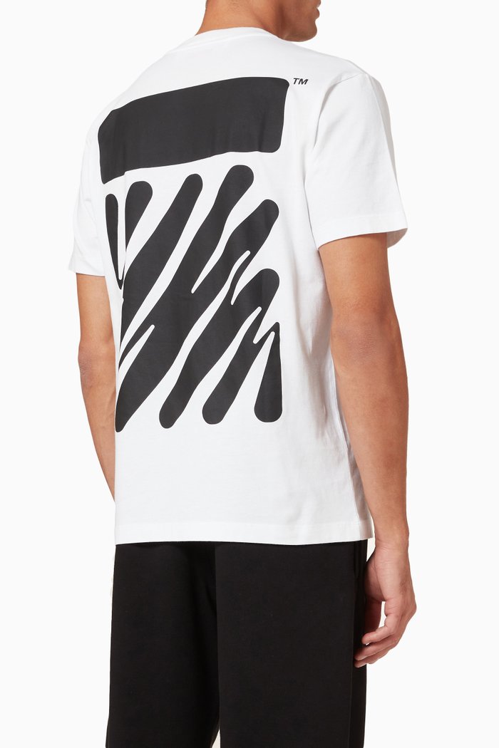 

Wave Arrows Slim T-shirt in Cotton Jersey, White