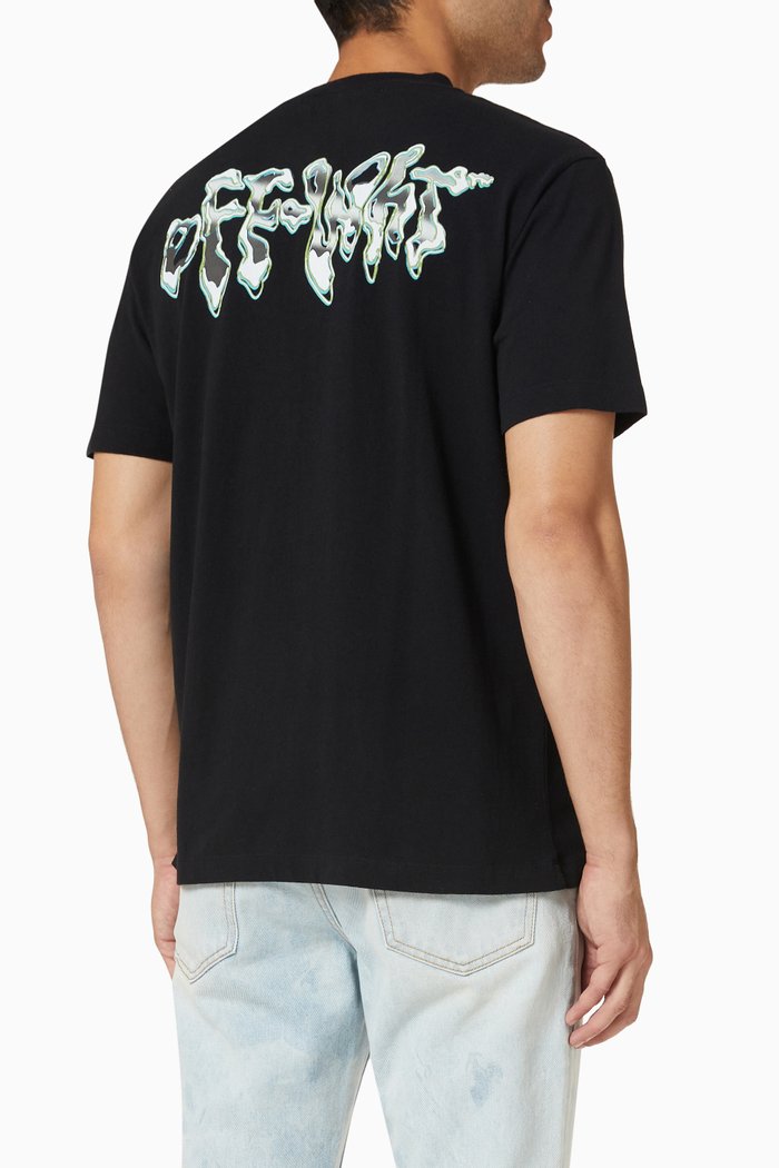 

90s Liquid Slim T-shirt in Cotton Jersey, Black