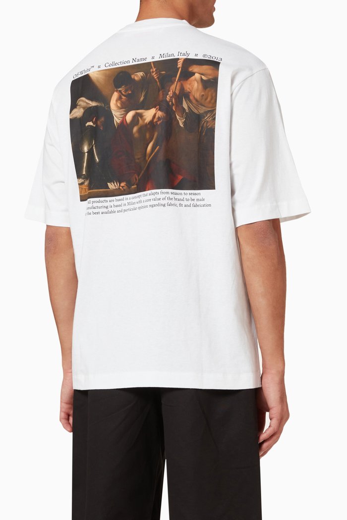 

Caravaggio Crowning Over T-shirt in Cotton Jersey, White