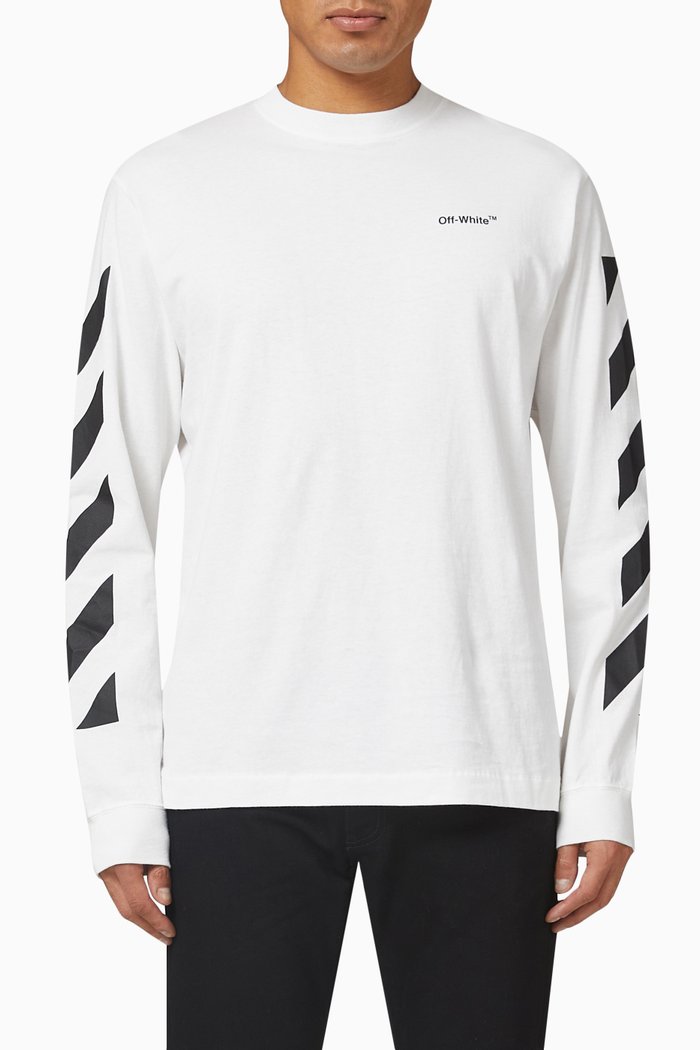 

Diagional Helvetica Skate T-shirt in Cotton Jersey, White