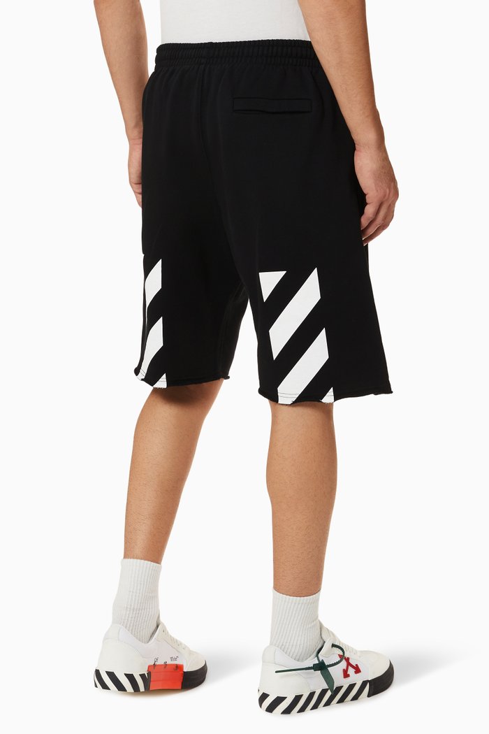 

Diagonals Helvetica Sweat Shorts in Cotton, Black