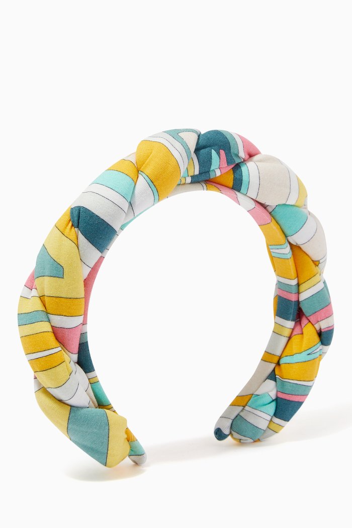 

Abstract Print Braided Headband, Multicolour