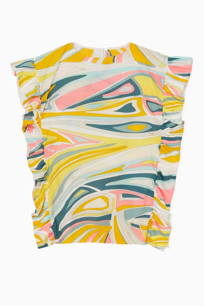 

Lance Print Kaftan in Cotton, Multicolour