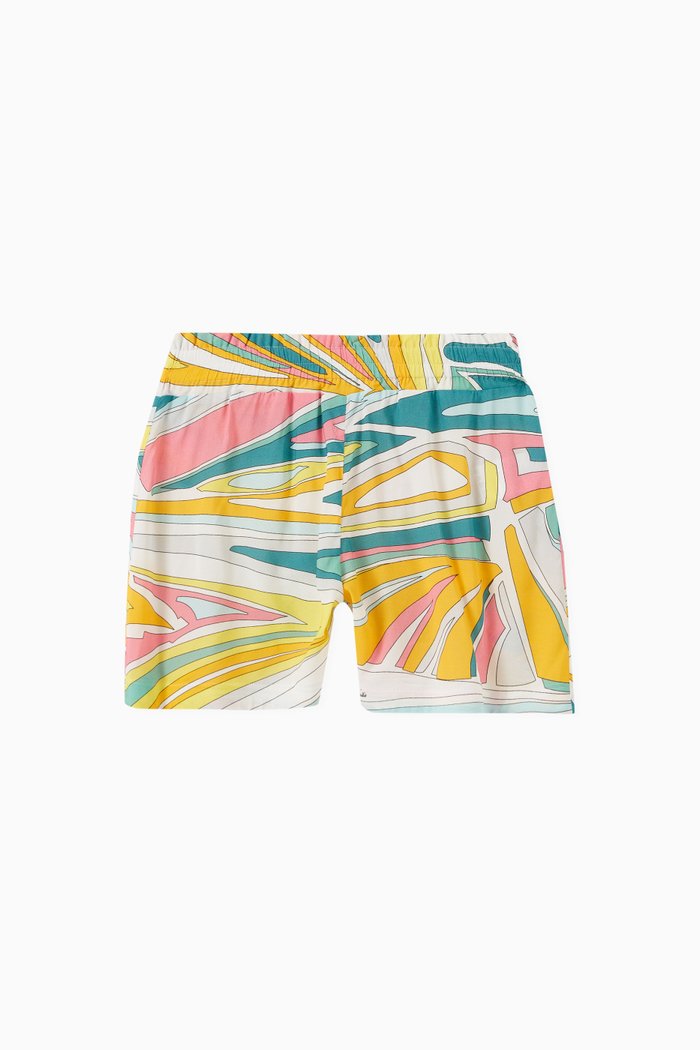 

Abstract Print Wide Shorts, Multicolour