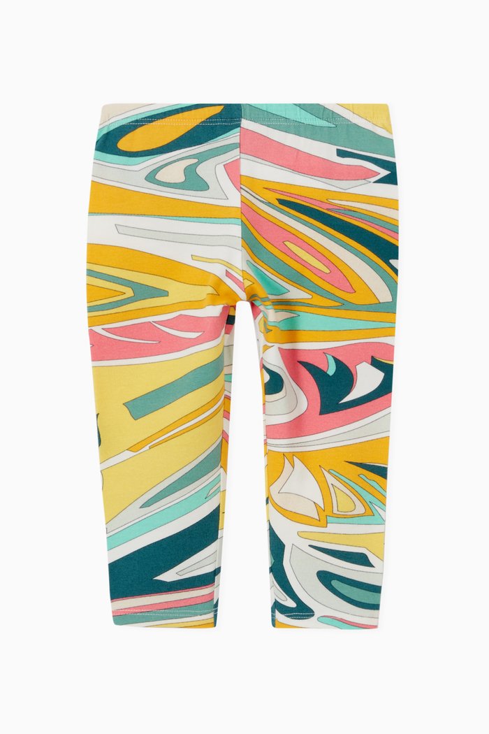 

Lance Print Leggings in Stretch Jersey, Multicolour