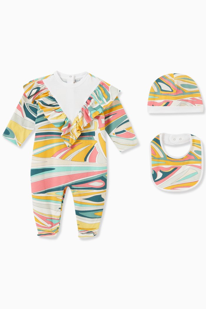 

Abstract Print Pyjama Set in Cotton, Multicolour