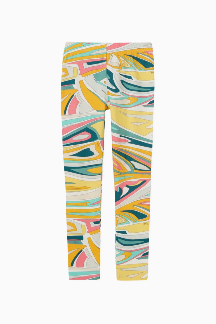 

Lance Print Leggings in Stretch Jersey, Multicolour