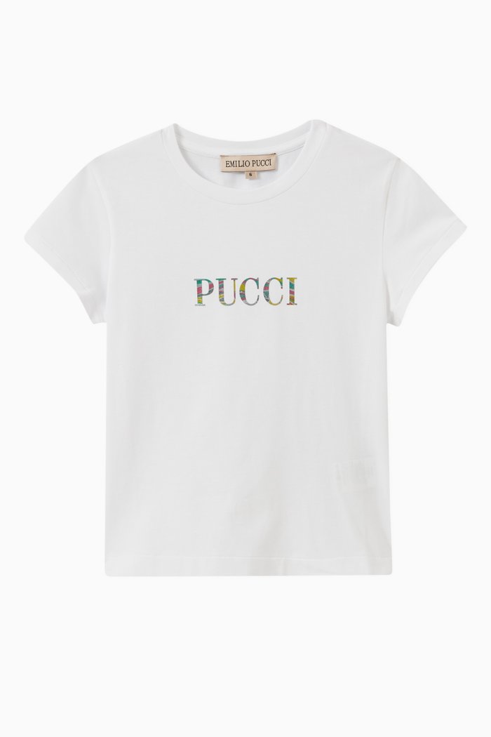 

Logo Lance Print T-shirt in Cotton, White