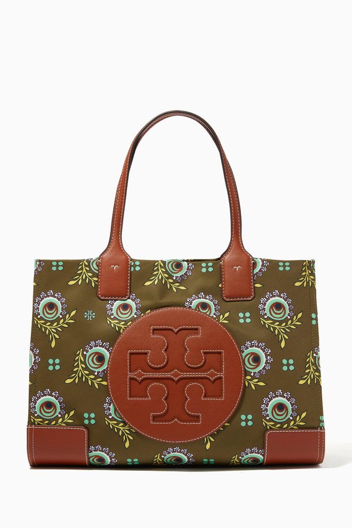 

Ella Printed Mini Tote Bag in Recycled Polyester, Green