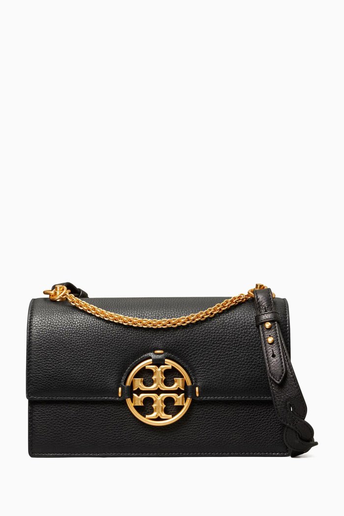 

Miller Shoulder Bag in Leather, Black