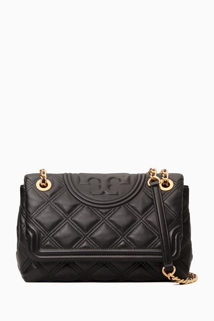 

Fleming Soft Convertible Shoulder Bag in Leather, Black