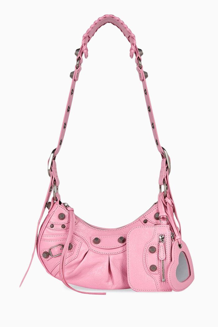 

Le Cagole XS Shoulder Bag in Arena Lambskin, Pink