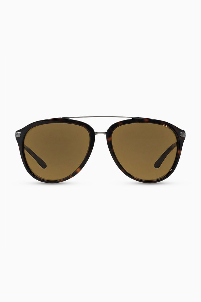 

58 Havana Sunglasses in Acetate & Metal, Brown