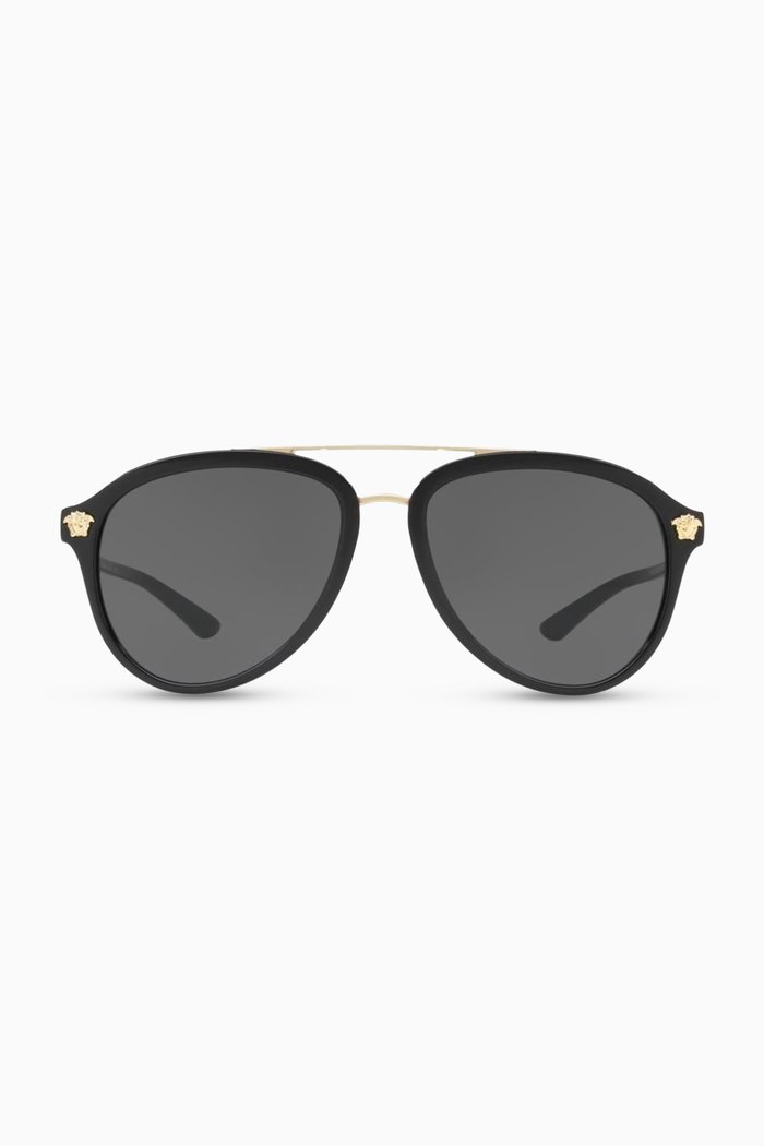 

Medusa Stud Sunglasses, Black