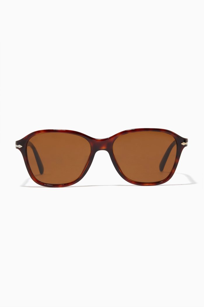 

PO3244S Sunglasses in Acetate, Brown