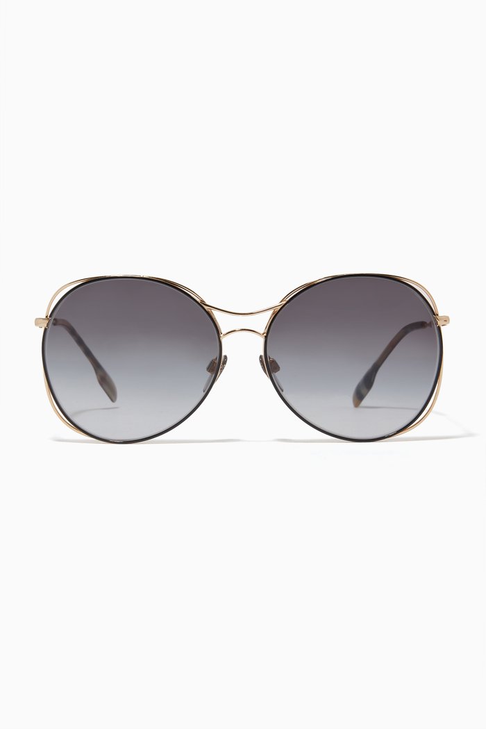 

Irregular Sunglasses in Metal, Gold