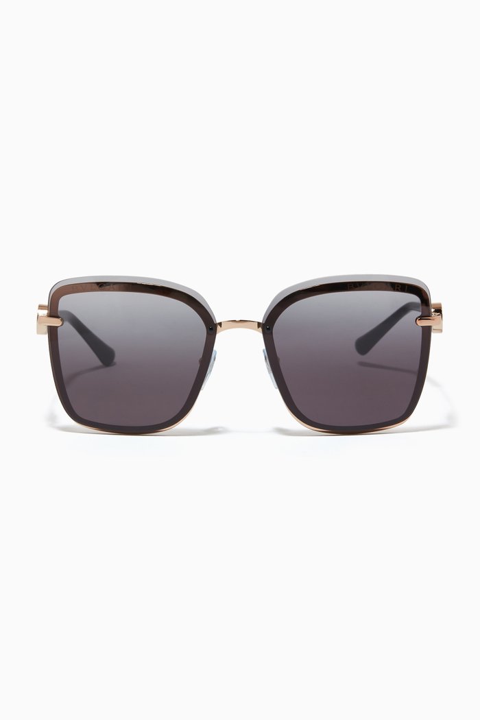 

Bvlgari Square Sunglasses in Metal, Rose gold