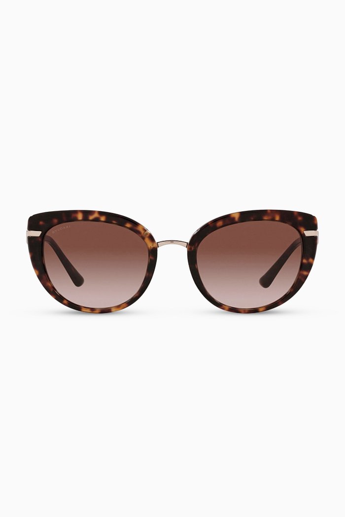 

Bvlgari Sunglasses in Acetate & Metal, Brown
