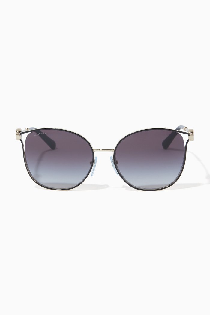 

Bvlgari Bvlgari Cat-eye Sunglasses in Metal, Black