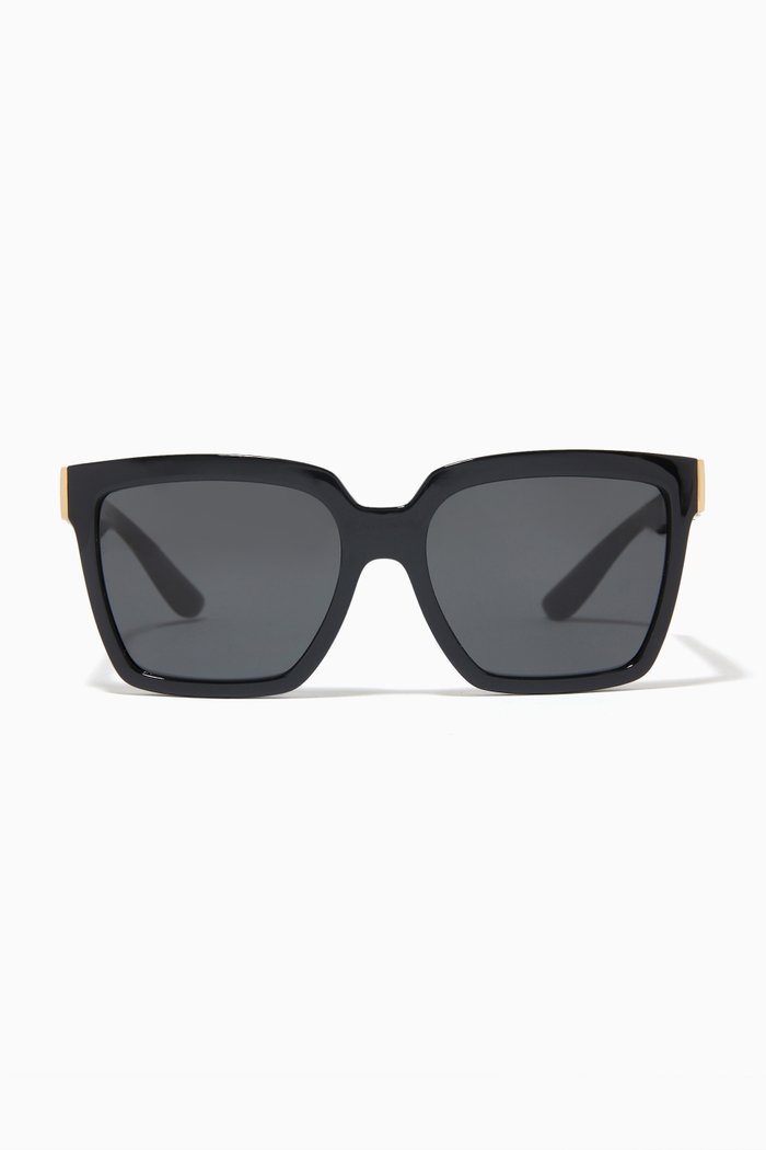 

Square Sunglasses in Nylon, Black