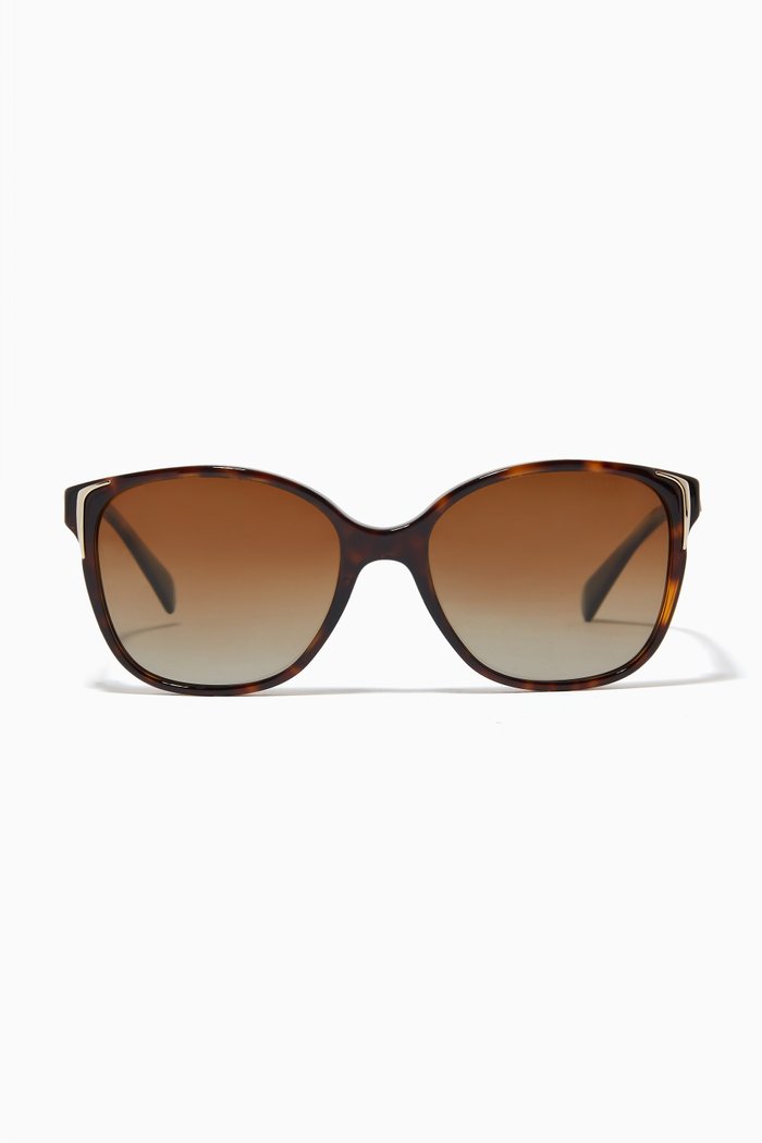 

Pillow Frame Sunglasses in Acetate, Brown