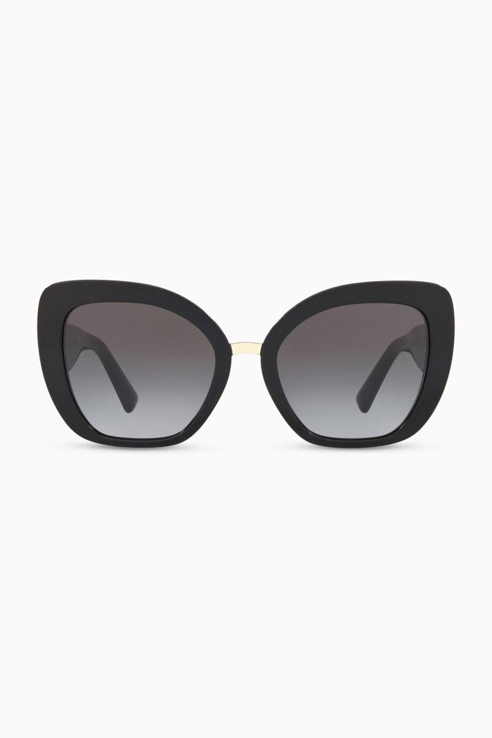 

Valentino Garavani Cateye Sunglasses in Acetate, Black