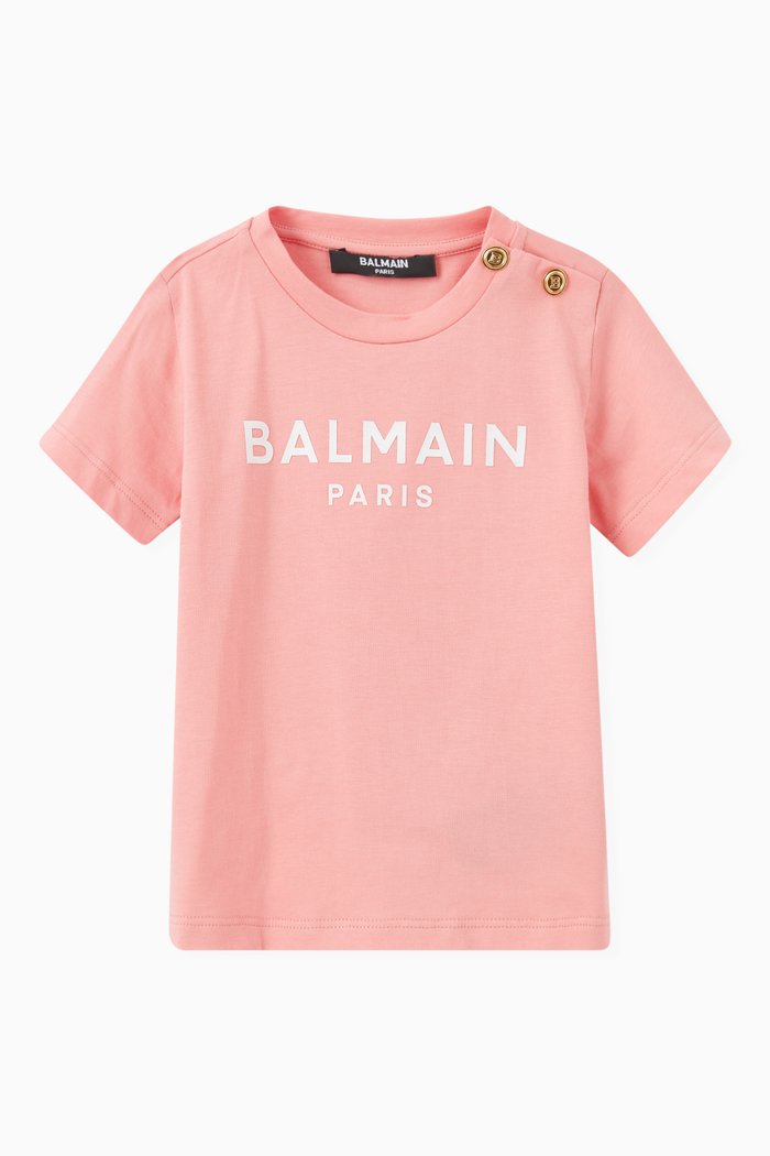 

Button logo T-shirt in Cotton, Orange