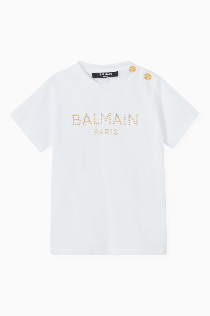 

Stud logo T-shirt in Cotton, White