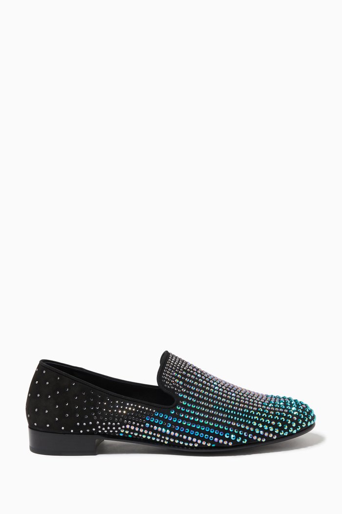 

Lewis Shine Loafers in Embellished PU, Black