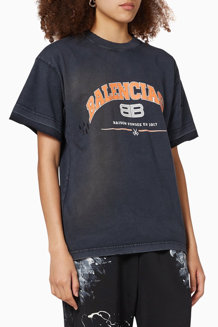

Logo Medium Fit T-shirt in Cotton Jersey, Black