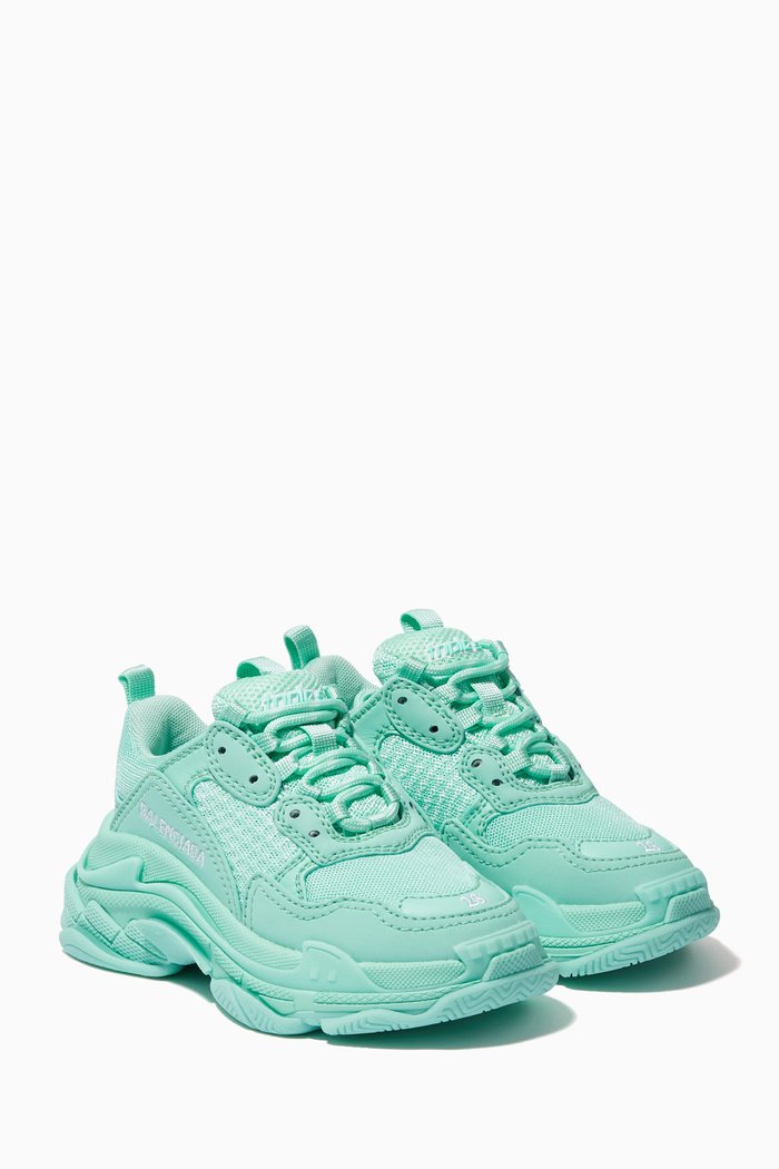 

Triple S Sneakers in Double Foam & Mesh, Green