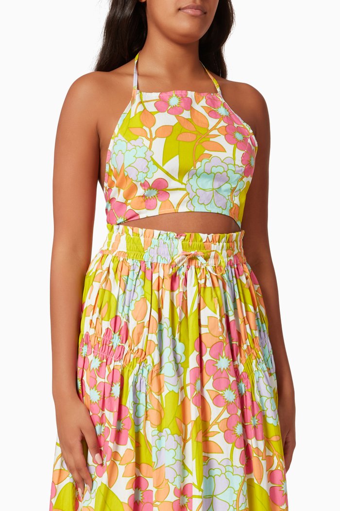 

Backless Halter Top in Sustainable Cotton, Multicolour