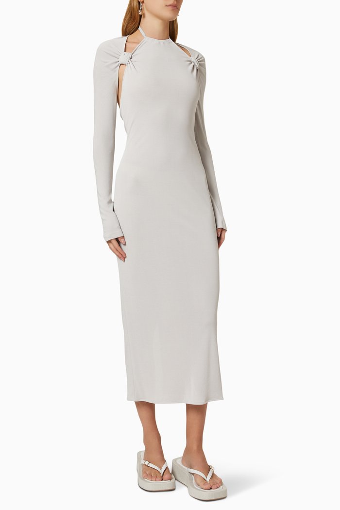 

La Robe Nodi Dress in Viscose-blend Knit, Grey