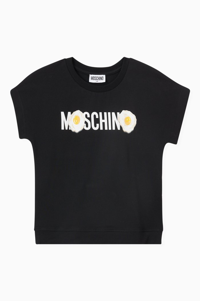

Egg Logo Print T-shirt in Cotton, Black