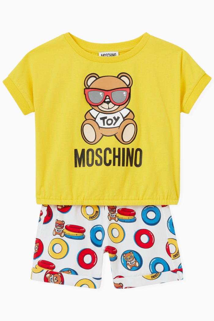 

Shade Teddy & Pool Print T-shirt and Shorts Set, Yellow
