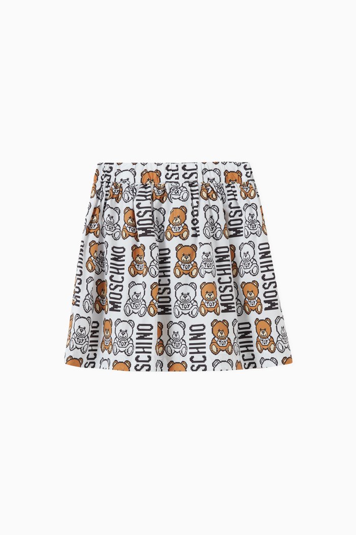 

Teddy & Logo Print Tennis Skirt, Multicolour